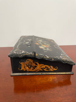 Lovely Victorian Paper Mache Writing Slope | Antique & Vintage | Moonee Ponds Antiques | Australia Wide Delivery