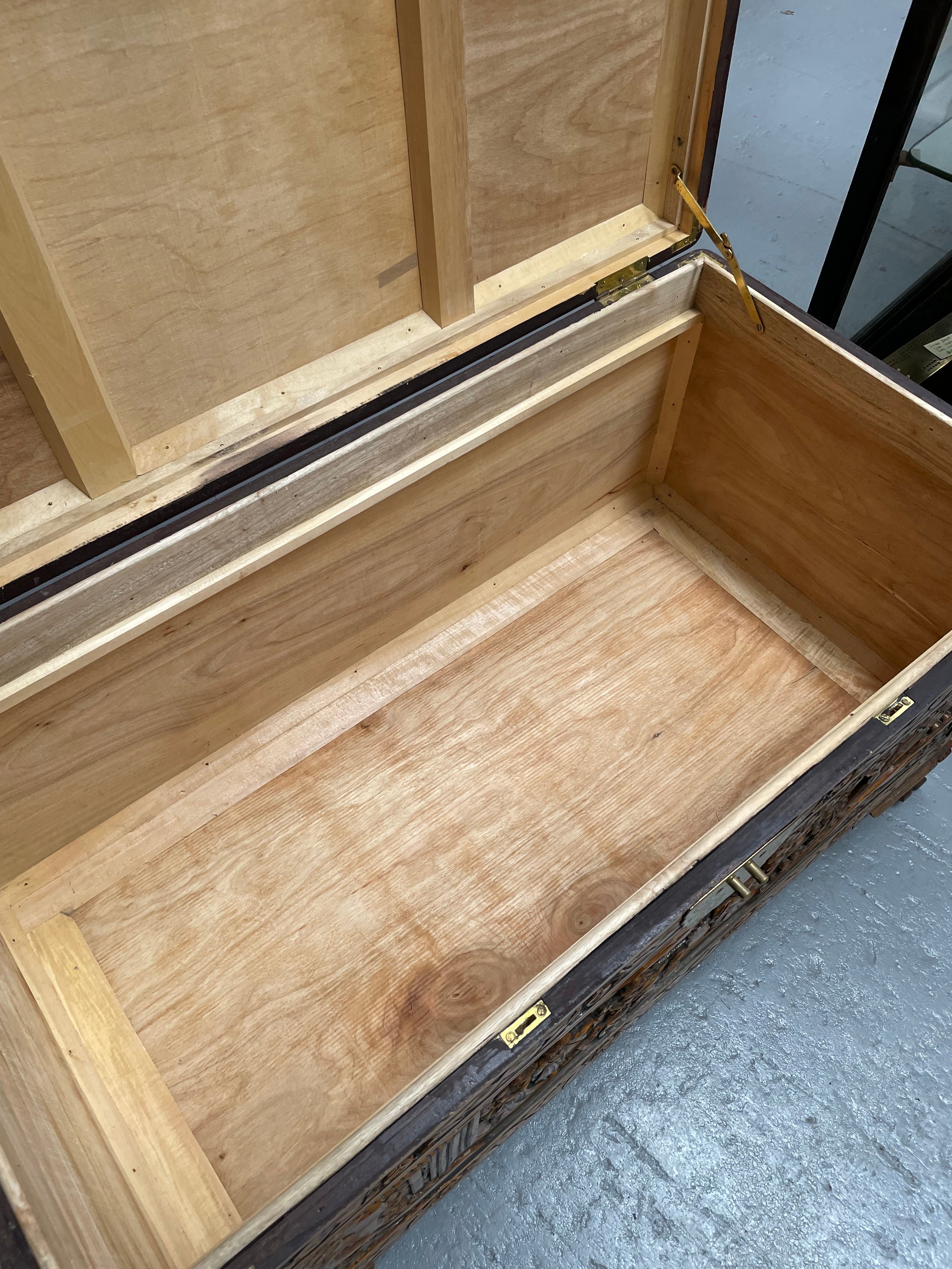 Vintage Chinese Carved Camphorwood Chest | Antique & Vintage | Moonee Ponds Antiques | Australia Wide Delivery