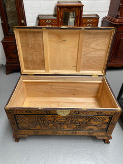Vintage Chinese Carved Camphorwood Chest | Antique & Vintage | Moonee Ponds Antiques | Australia Wide Delivery