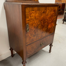 Attractive Inlaid Walnut Side Cabinet