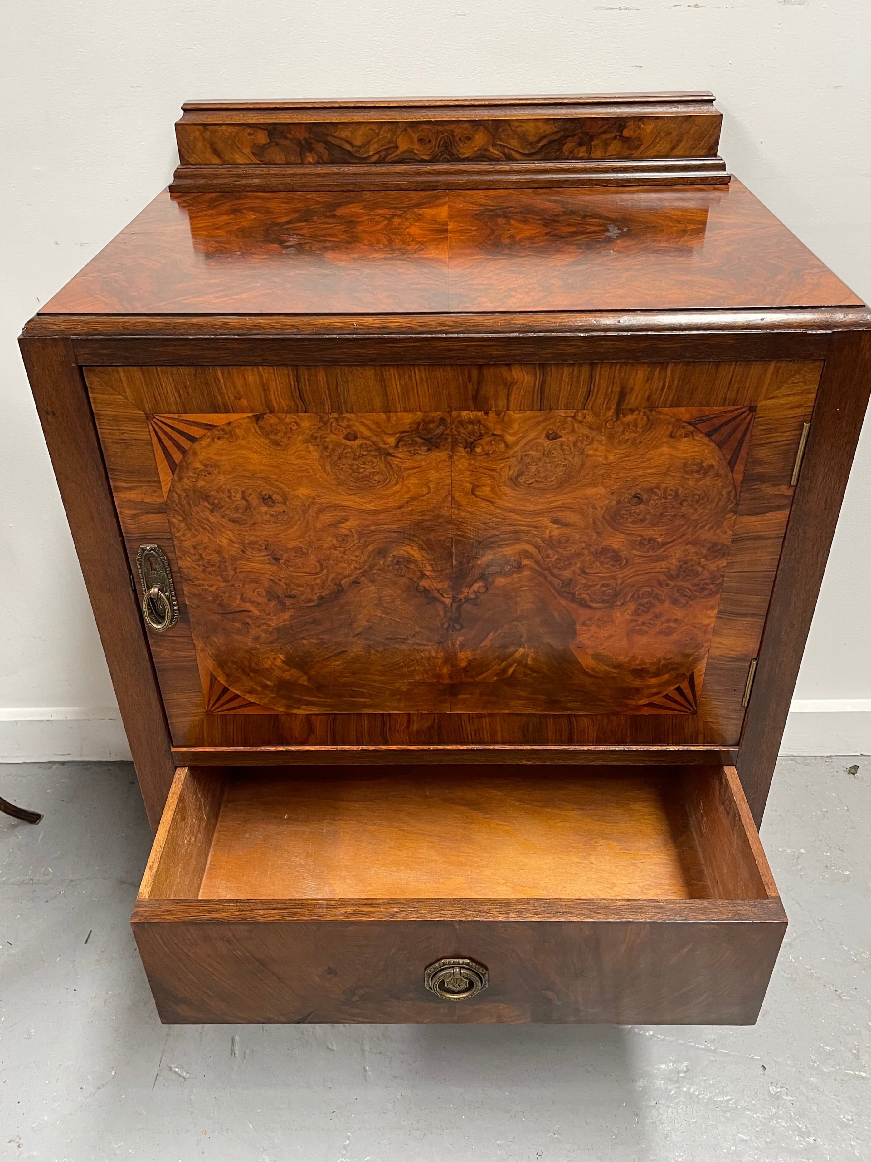 Attractive Inlaid Walnut Side Cabinet | Antique & Vintage | Moonee Ponds Antiques | Australia Wide Delivery