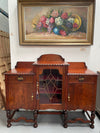 Australian Oak Sideboard With Leadlight Door | Antique & Vintage | Moonee Ponds Antiques | Australia Wide Delivery