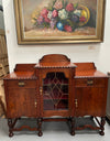 Australian Oak Sideboard With Leadlight Door | Antique & Vintage | Moonee Ponds Antiques | Australia Wide Delivery