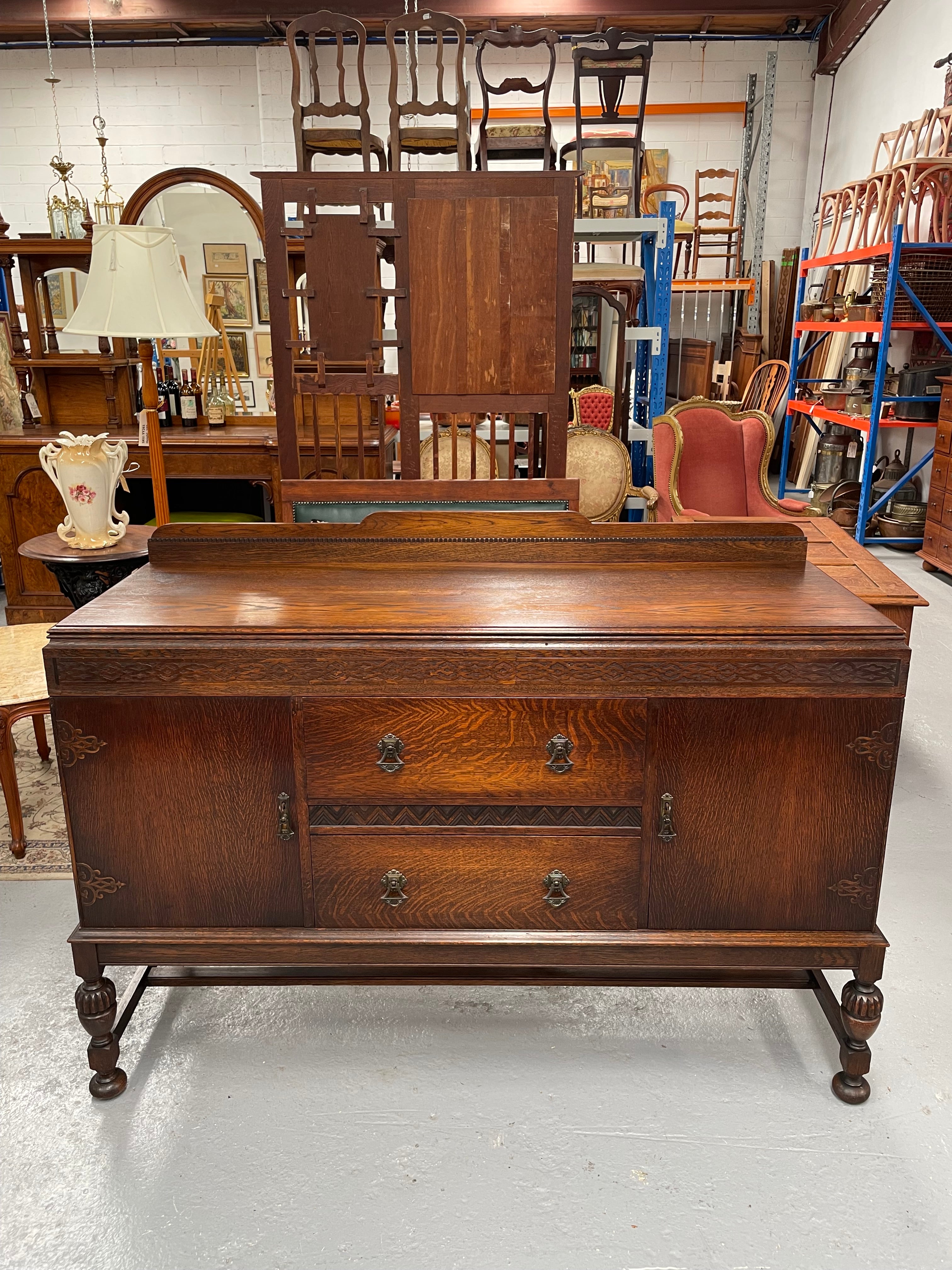 Australian Tudor Oak Sideboard | Antique & Vintage | Moonee Ponds Antiques | Australia Wide Delivery