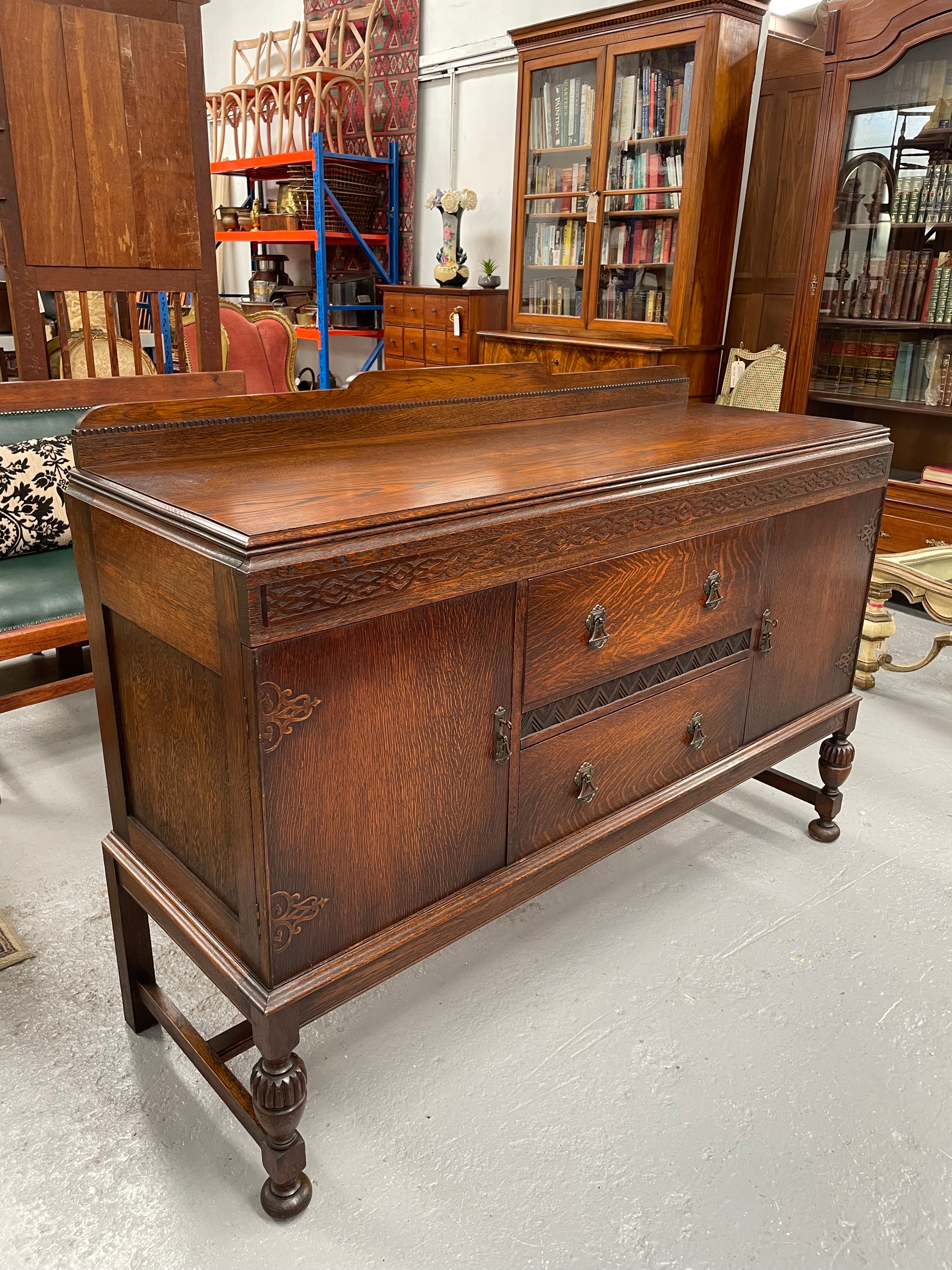 Australian Tudor Oak Sideboard | Antique & Vintage | Moonee Ponds Antiques | Australia Wide Delivery
