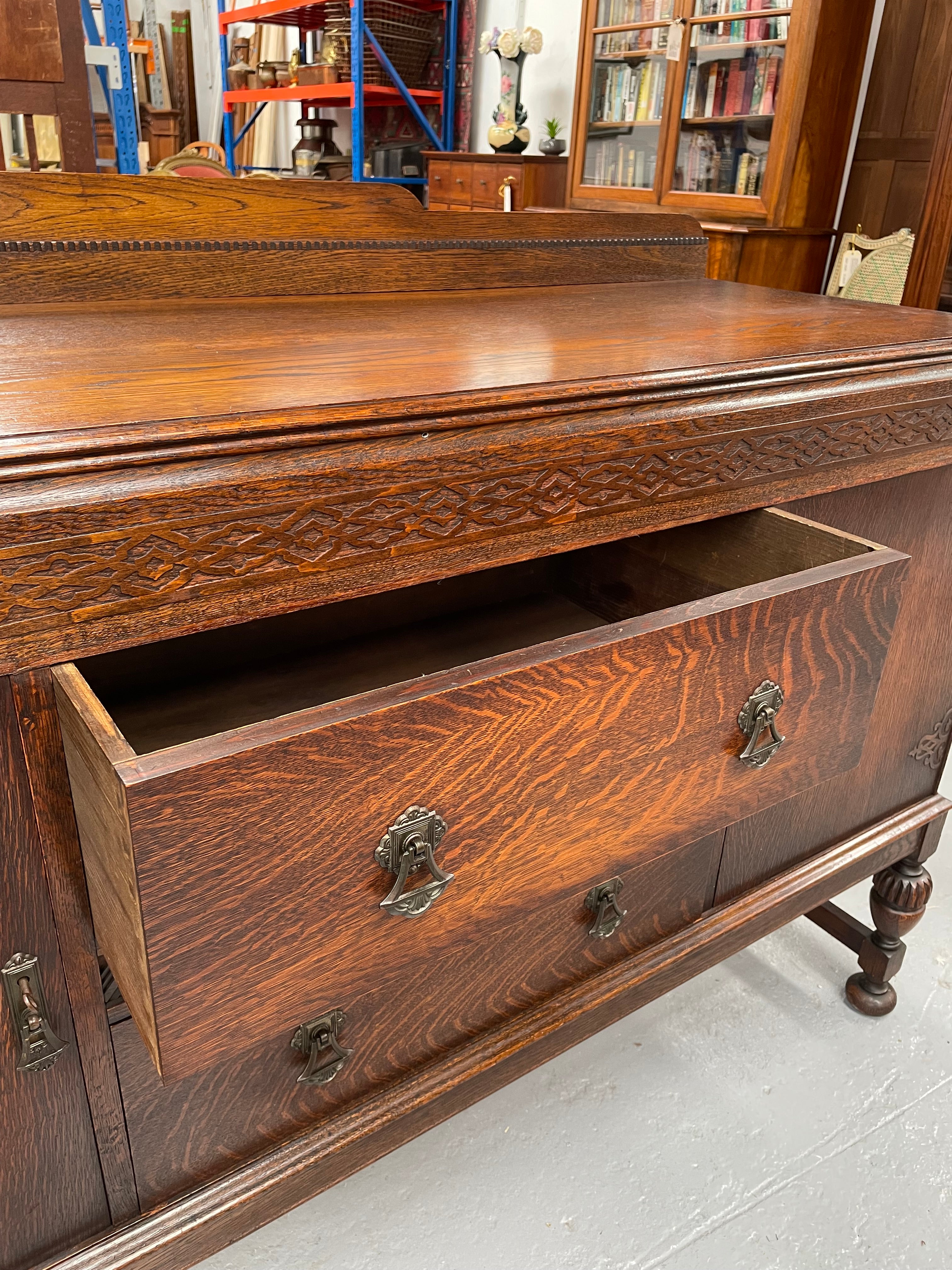 Australian Tudor Oak Sideboard | Antique & Vintage | Moonee Ponds Antiques | Australia Wide Delivery