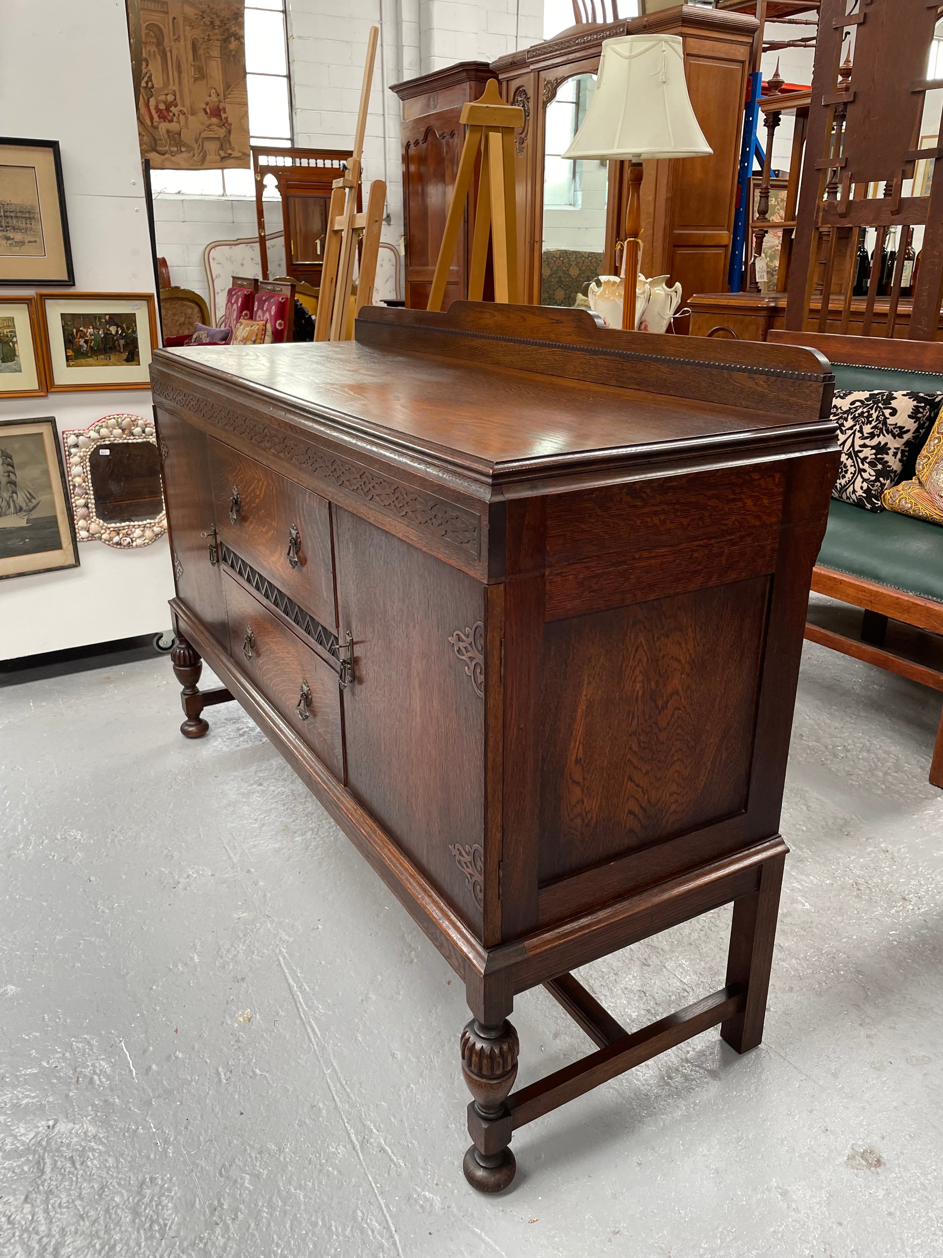 Australian Tudor Oak Sideboard | Antique & Vintage | Moonee Ponds Antiques | Australia Wide Delivery
