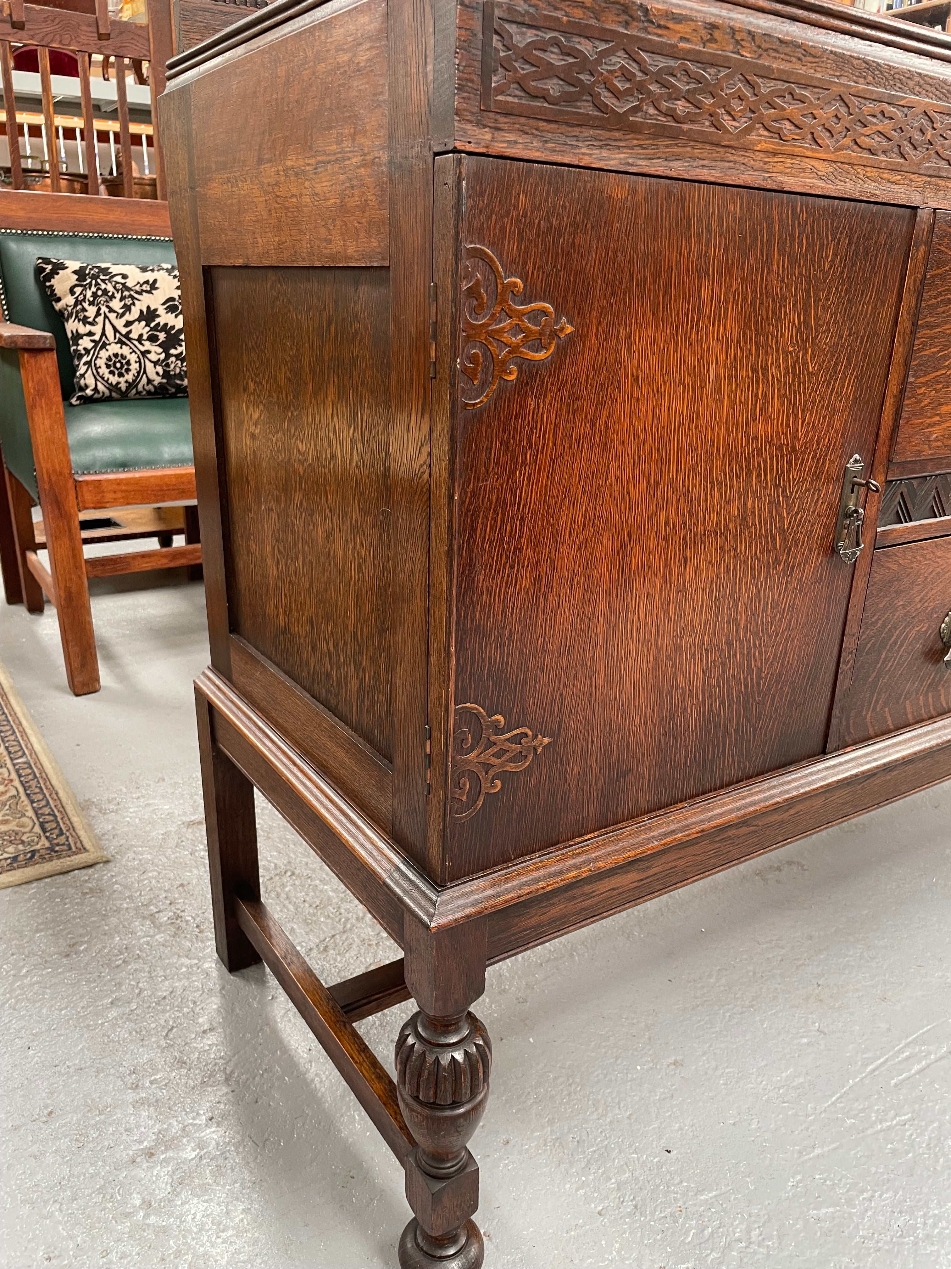Australian Tudor Oak Sideboard | Antique & Vintage | Moonee Ponds Antiques | Australia Wide Delivery