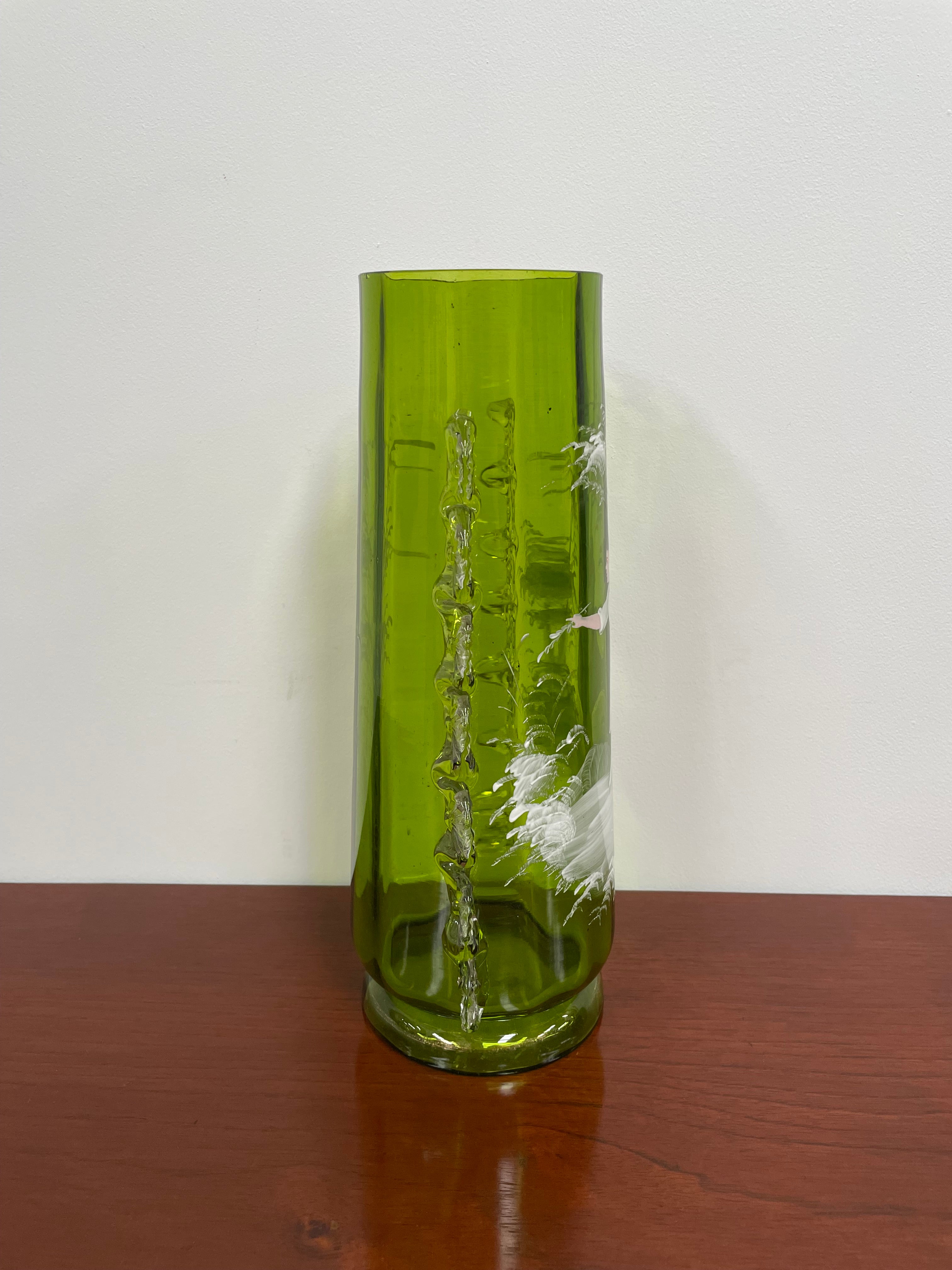 Victorian Mary Gregory Hand painted Vase | Antique & Vintage | Moonee Ponds Antiques | Australia Wide Delivery