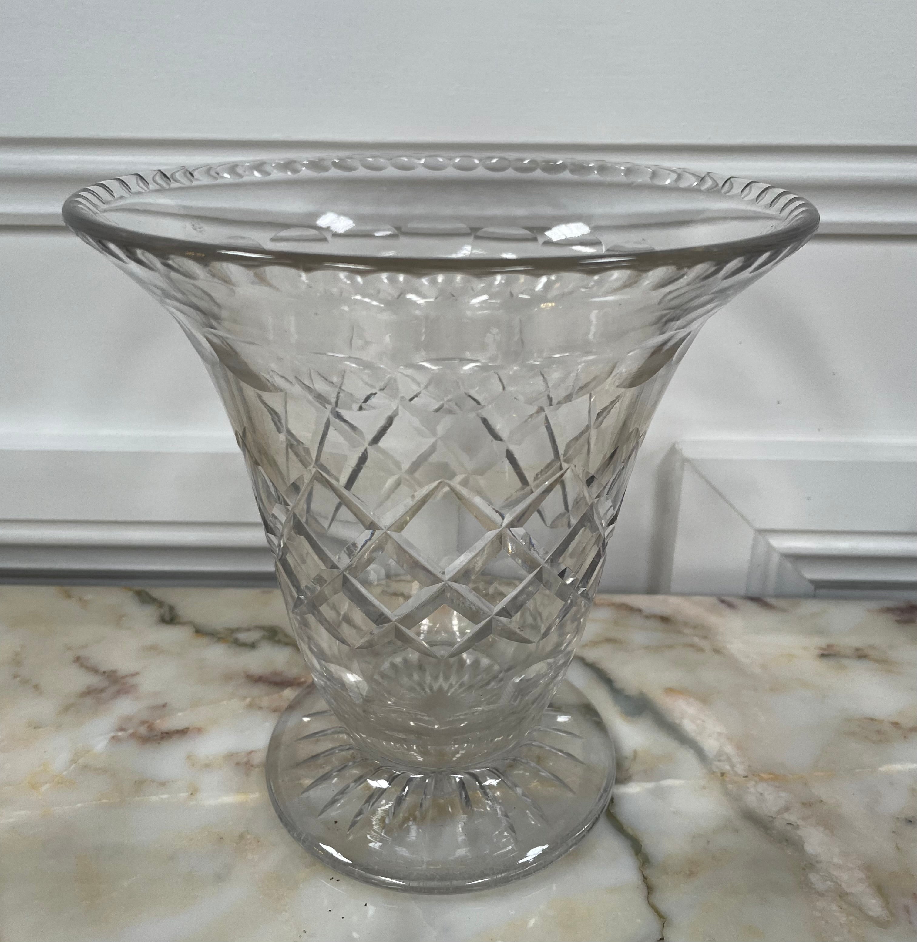 Beautiful Hand Cut Crystal Vase