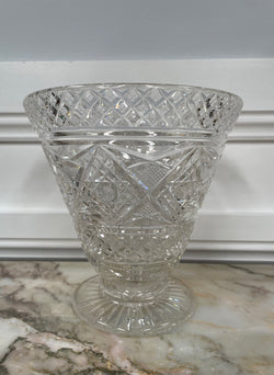 Large Vintage Hand Cut Crystal Vase | Antique & Vintage | Moonee Ponds Antiques | Australia Wide Delivery