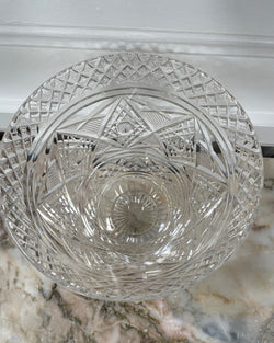 Large Vintage Hand Cut Crystal Vase | Antique & Vintage | Moonee Ponds Antiques | Australia Wide Delivery