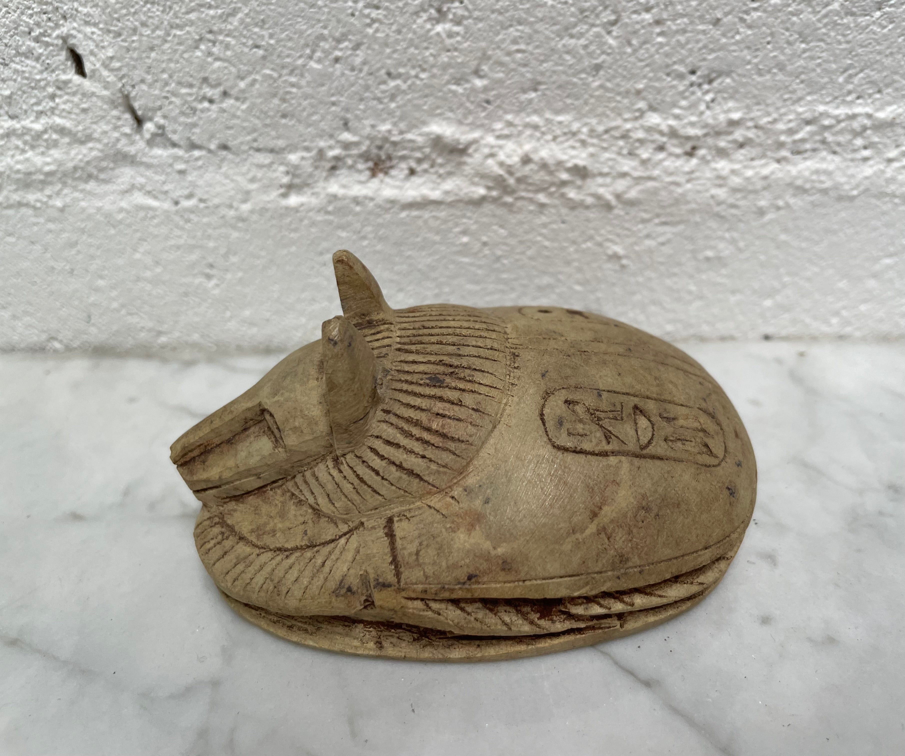 Hand Carved Stone Scarab