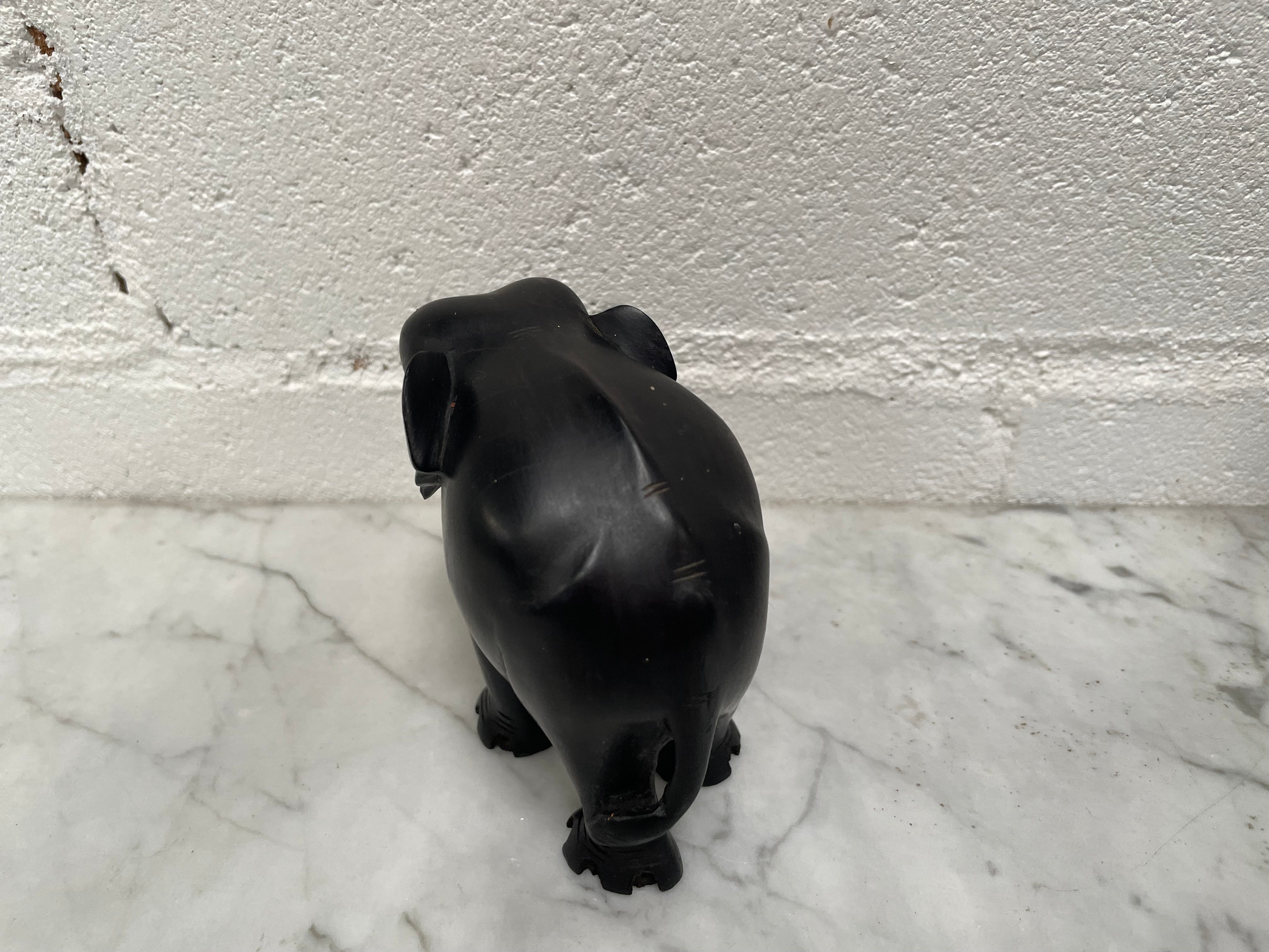 Beautiful Vintage Ebony Elephant | Antique & Vintage | Moonee Ponds Antiques | Australia Wide Delivery