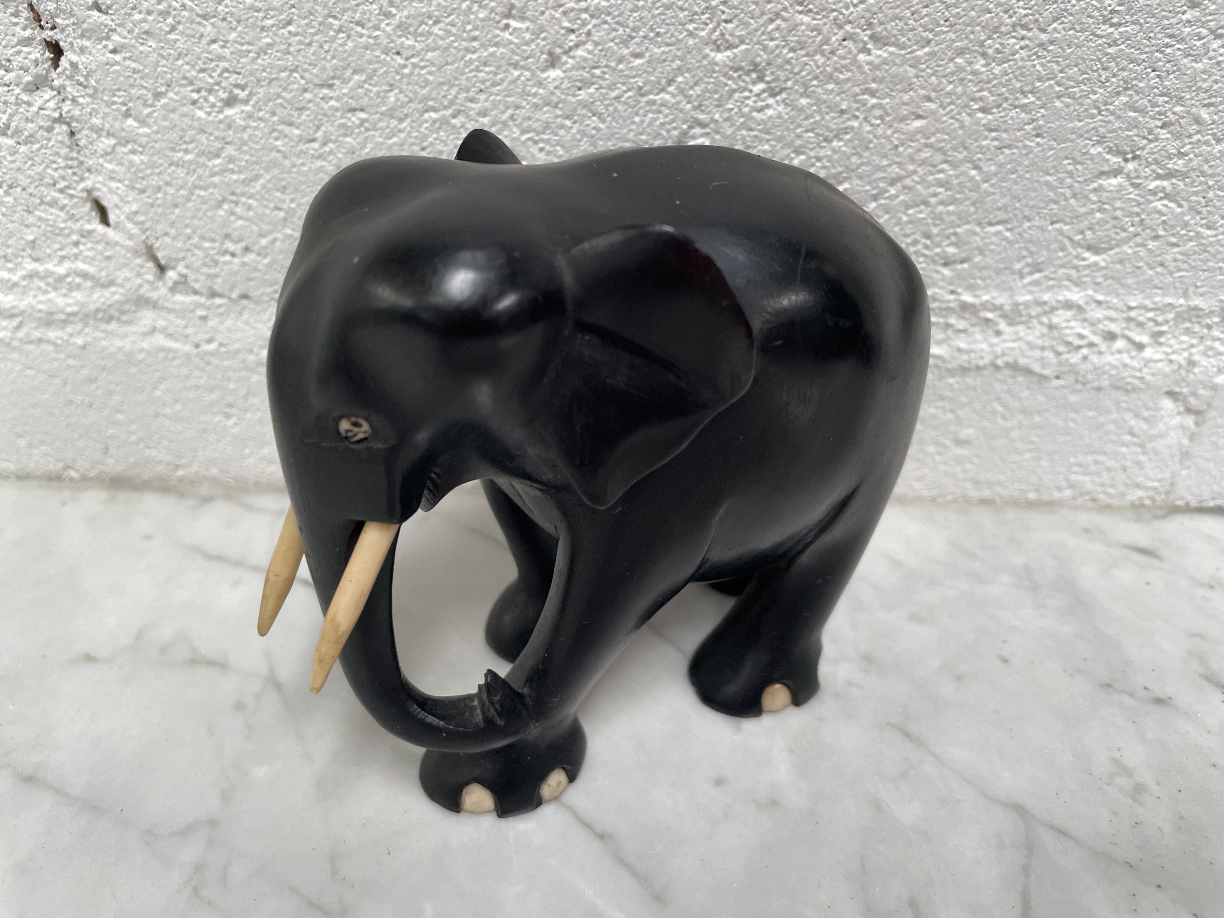 Lovely Vintage Ebony Elephant | Antique & Vintage | Moonee Ponds Antiques | Australia Wide Delivery