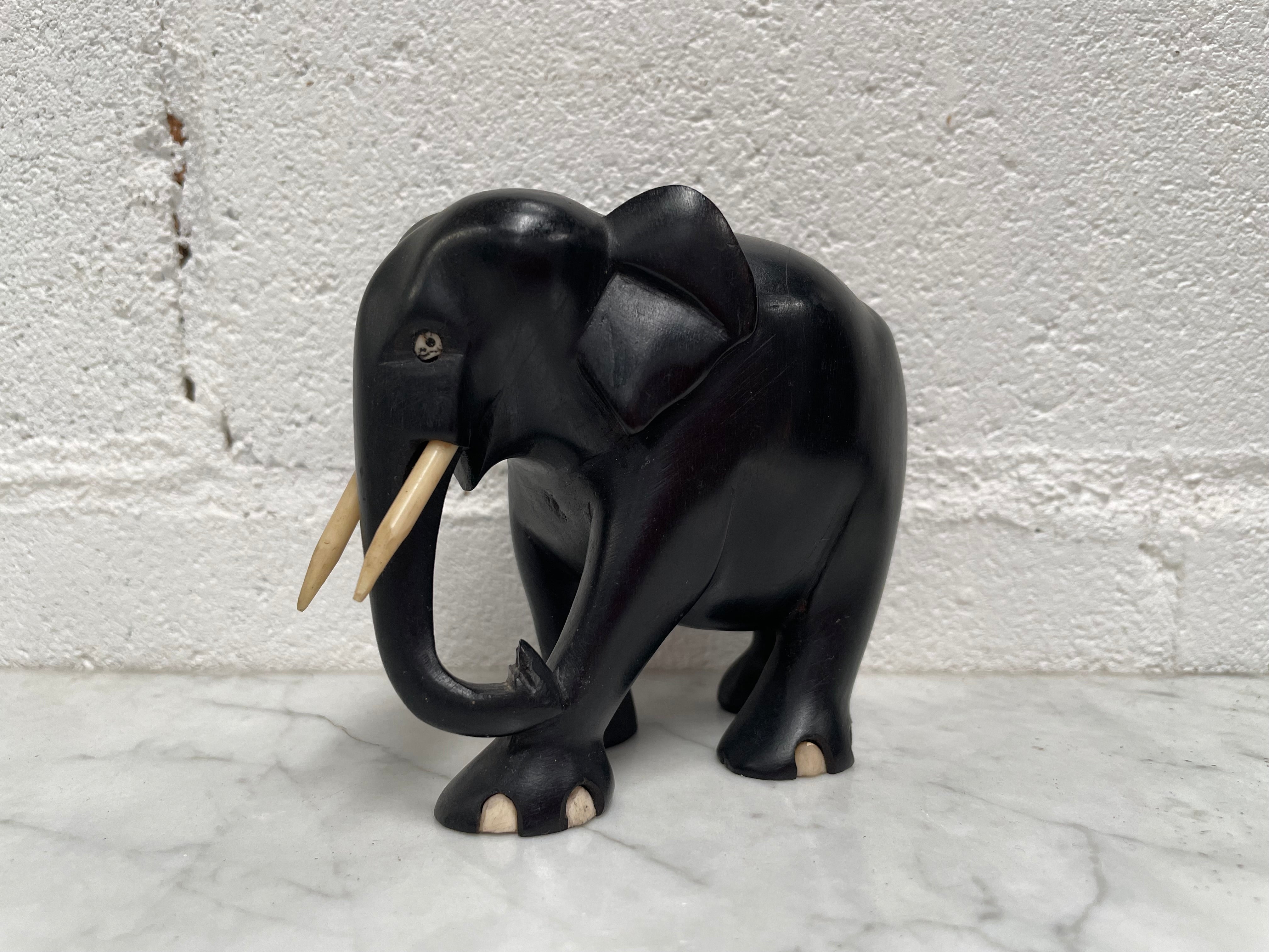 Lovely Vintage Ebony Elephant | Antique & Vintage | Moonee Ponds Antiques | Australia Wide Delivery