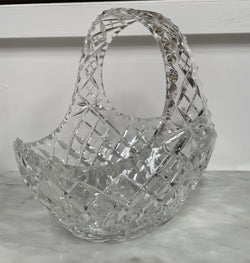 Vintage Crystal Basket Vase | Antique & Vintage | Moonee Ponds Antiques | Australia Wide Delivery