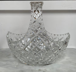 Vintage Crystal Basket Vase | Antique & Vintage | Moonee Ponds Antiques | Australia Wide Delivery
