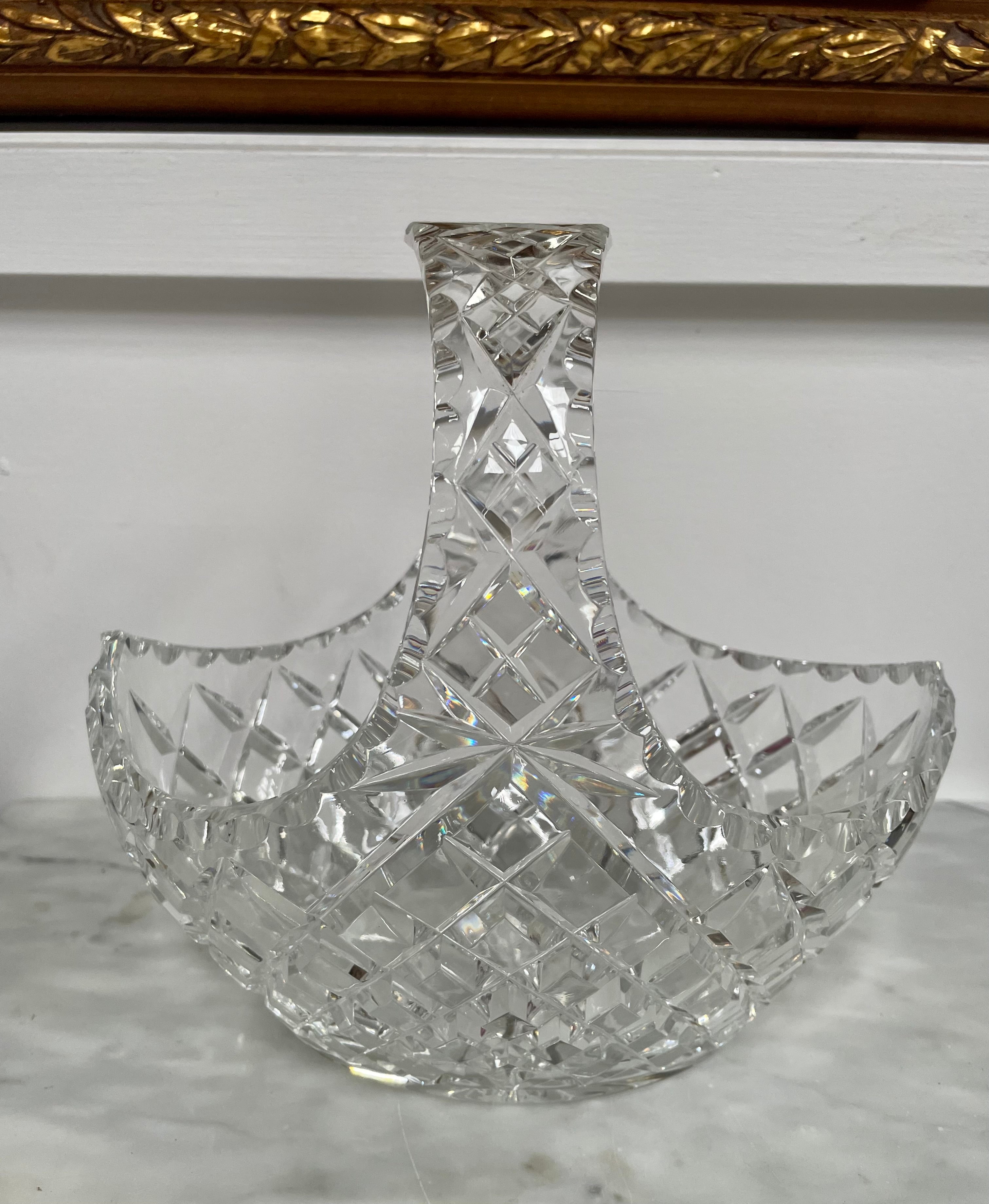 Vintage Crystal Basket Vase | Antique & Vintage | Moonee Ponds Antiques | Australia Wide Delivery