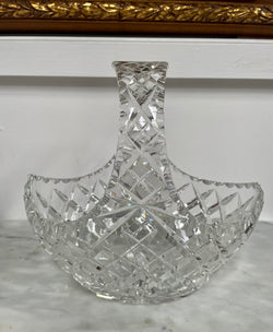 Vintage Crystal Basket Vase | Antique & Vintage | Moonee Ponds Antiques | Australia Wide Delivery