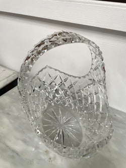 Vintage Crystal Basket Vase | Antique & Vintage | Moonee Ponds Antiques | Australia Wide Delivery