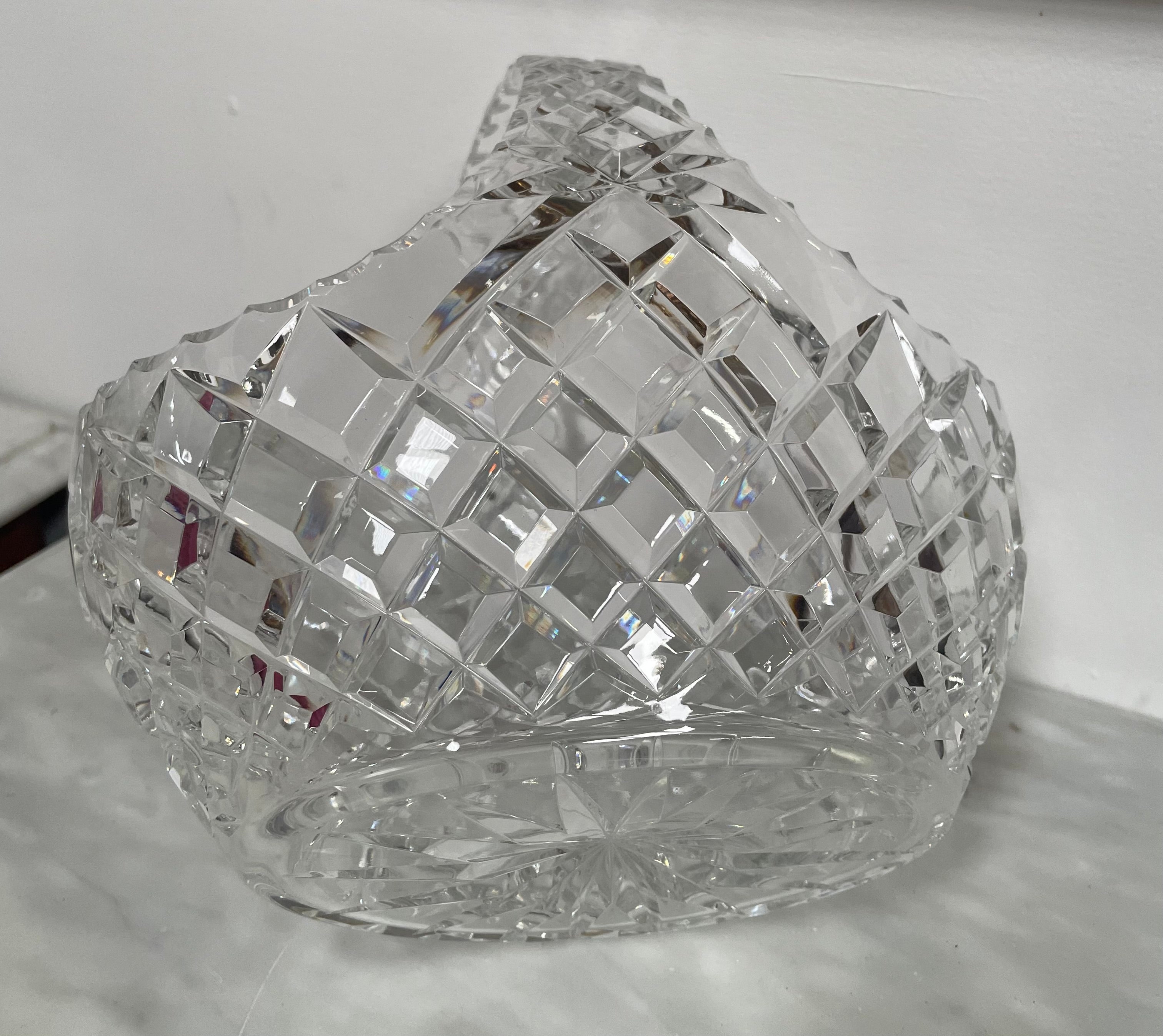 Vintage Crystal Basket Vase | Antique & Vintage | Moonee Ponds Antiques | Australia Wide Delivery