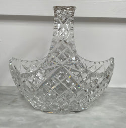 Vintage Crystal Basket Vase | Antique & Vintage | Moonee Ponds Antiques | Australia Wide Delivery