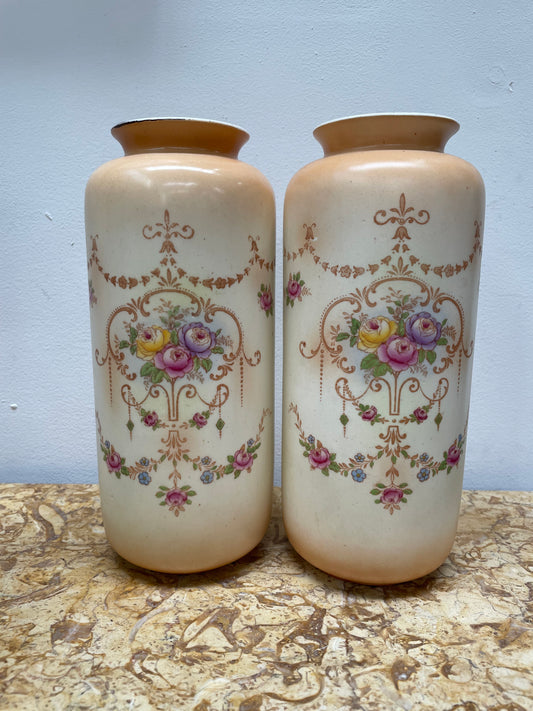 Beautiful Pair Edwardian English Vases