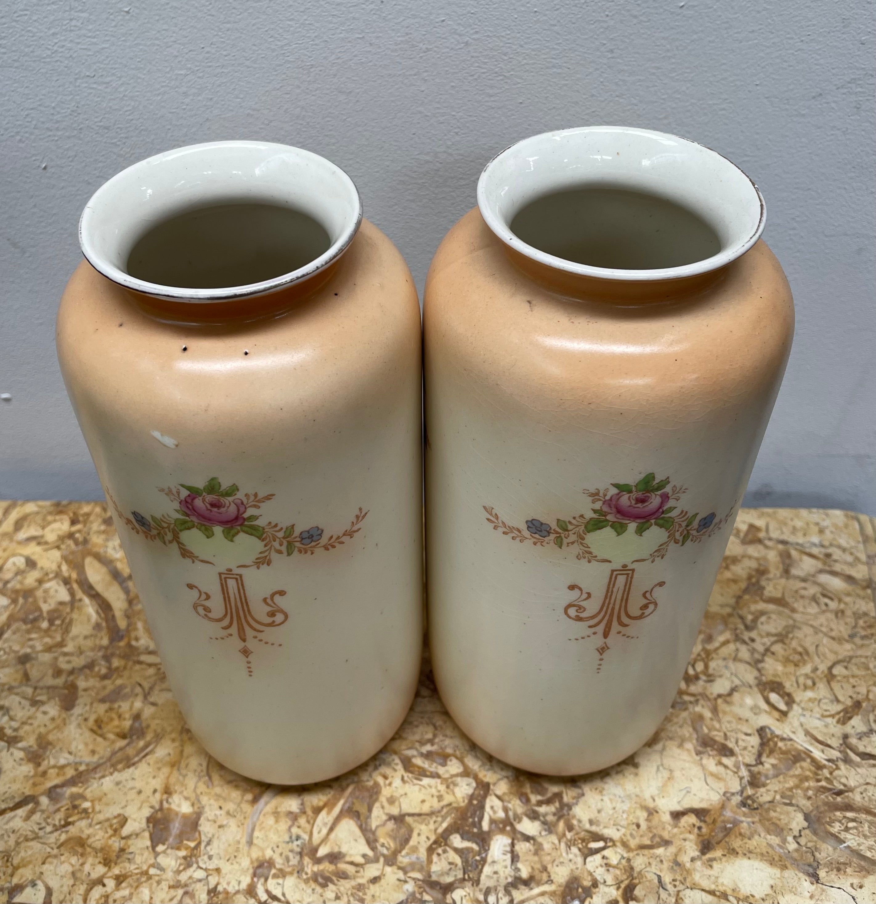 Beautiful Pair Edwardian English Vases | Antique & Vintage | Moonee Ponds Antiques | Australia Wide Delivery