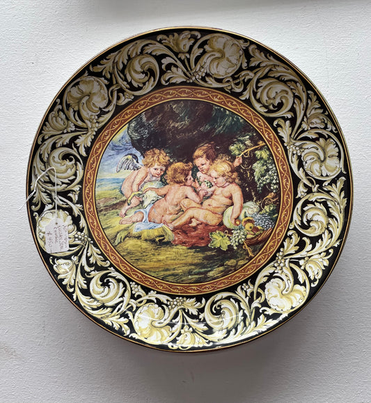 Majolica Varsace Style Wall Plate