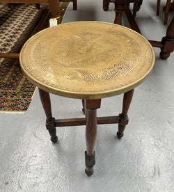 Lovely Brass Top Side Table Featuring Elephants | Antique & Vintage | Moonee Ponds Antiques | Australia Wide Delivery