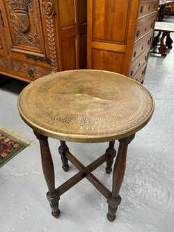 Lovely Brass Top Side Table Featuring Elephants | Antique & Vintage | Moonee Ponds Antiques | Australia Wide Delivery