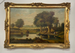 Beautiful French Framed Landscape Painting | Antique & Vintage | Moonee Ponds Antiques | Australia Wide Delivery