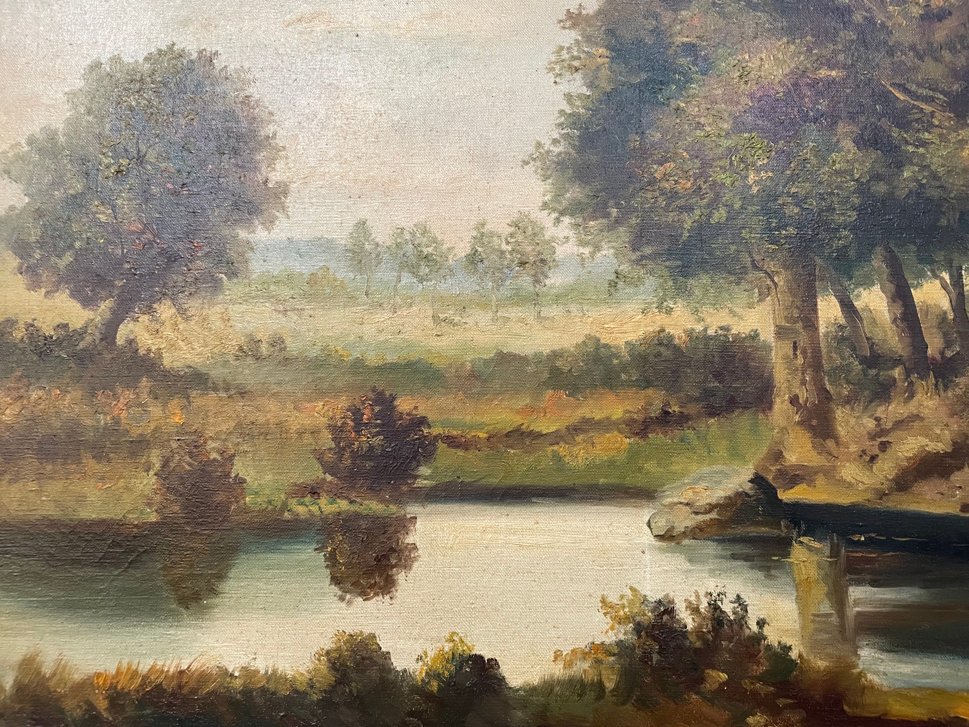 Beautiful French Framed Landscape Painting