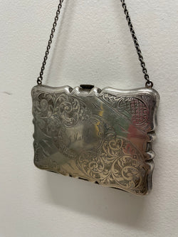 Stunning Edwardian Silver Card Case / Coin Purse | Antique & Vintage | Moonee Ponds Antiques | Australia Wide Delivery