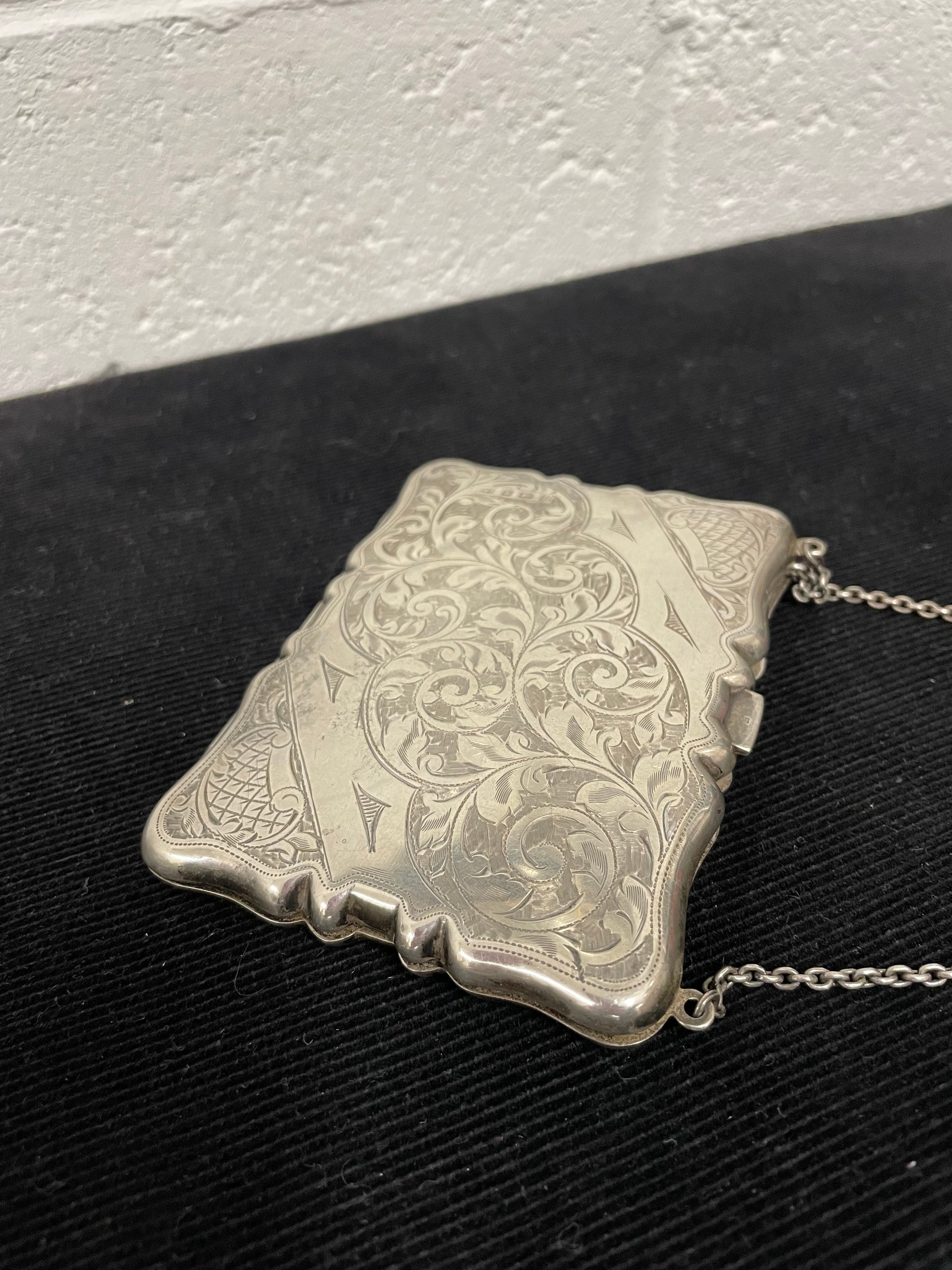 Stunning Edwardian Silver Card Case / Coin Purse | Antique & Vintage | Moonee Ponds Antiques | Australia Wide Delivery