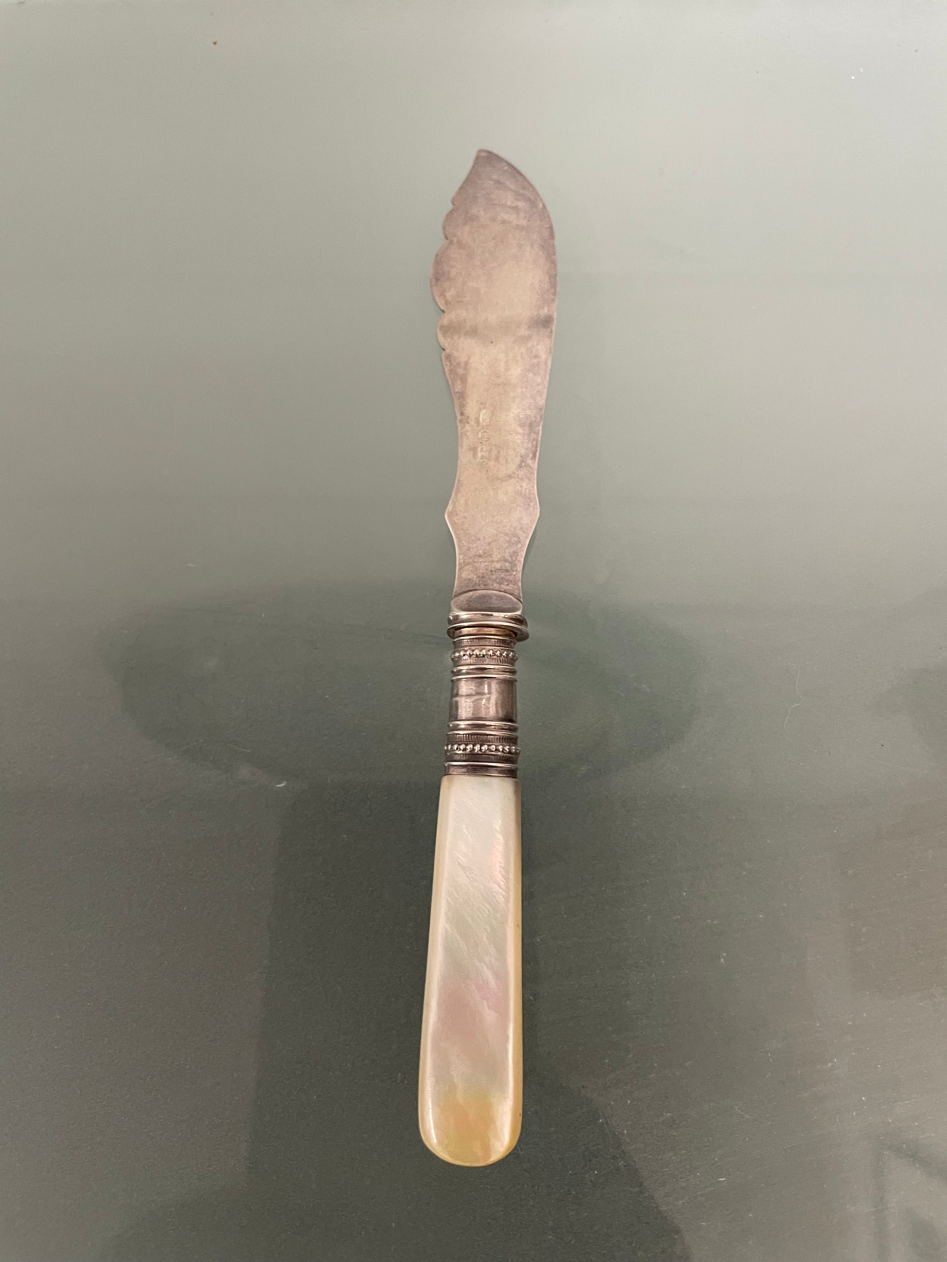 Antique Mother of Pearl & EPNS Butter Knife