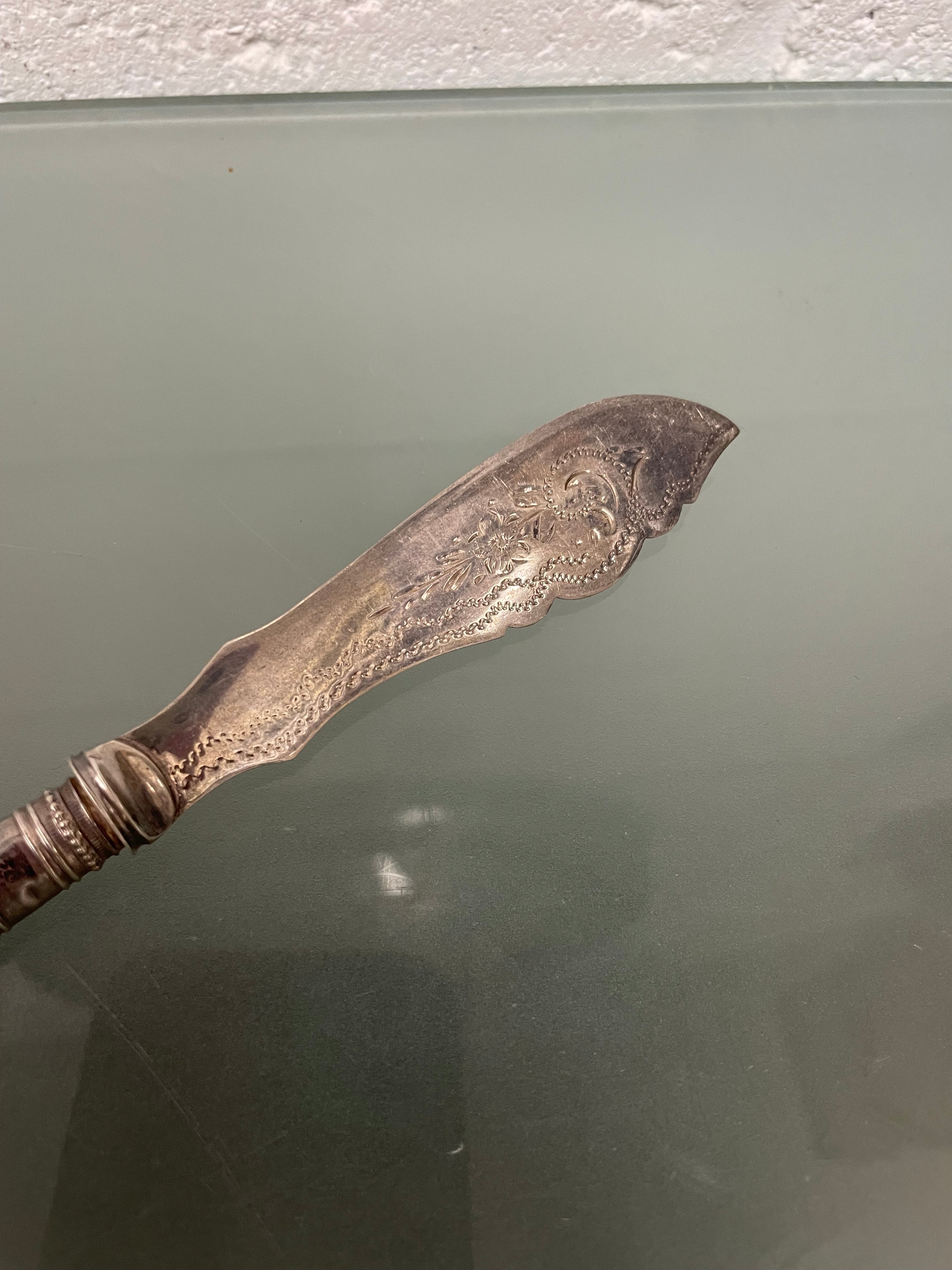 Antique Mother of Pearl & EPNS Butter Knife