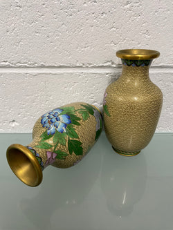 Pair Of Vintage Chinese Cloisonné Vases | Antique & Vintage | Moonee Ponds Antiques | Australia Wide Delivery