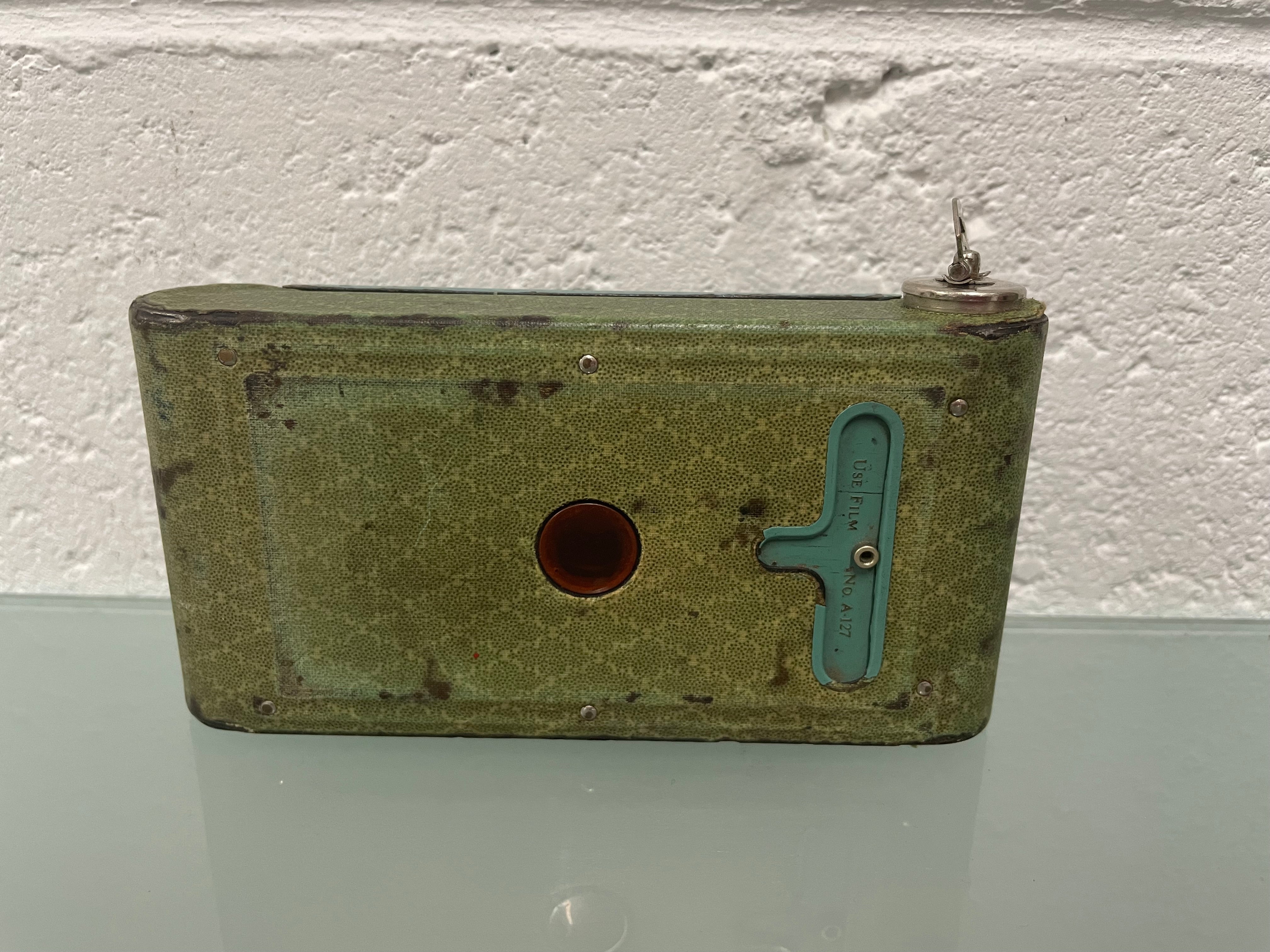 Kodak Petite Green/Teal Art Deco Folding Camera | Antique & Vintage | Moonee Ponds Antiques | Australia Wide Delivery