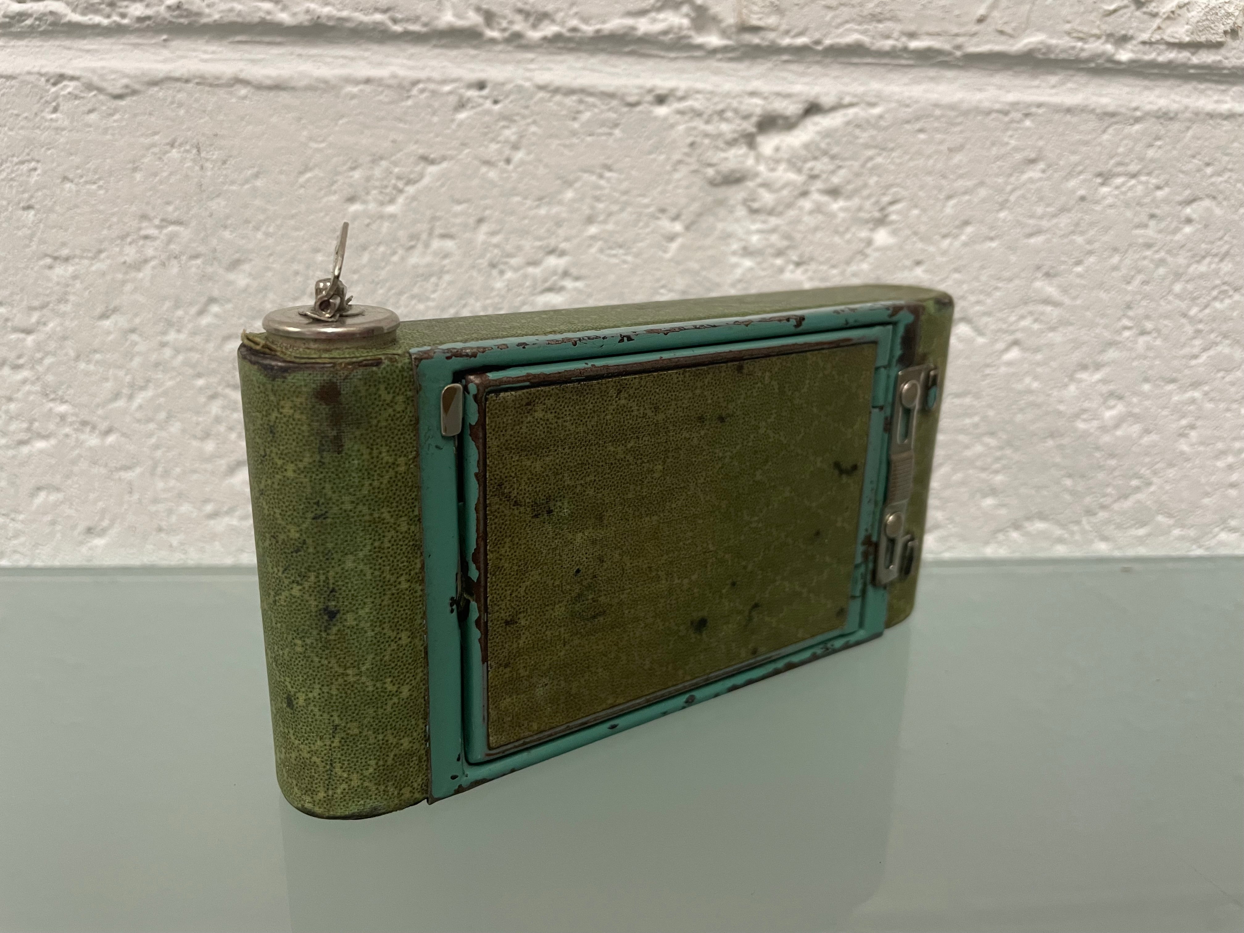 Kodak Petite Green/Teal Art Deco Folding Camera | Antique & Vintage | Moonee Ponds Antiques | Australia Wide Delivery