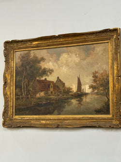 Fabulous Large Belgium Oil Painting | Antique & Vintage | Moonee Ponds Antiques | Australia Wide Delivery