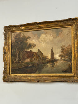 Fabulous Large Belgium Oil Painting | Antique & Vintage | Moonee Ponds Antiques | Australia Wide Delivery