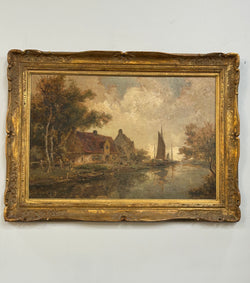 Fabulous Large Belgium Oil Painting | Antique & Vintage | Moonee Ponds Antiques | Australia Wide Delivery