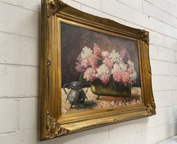 Vibrant Floral Oil on Canvas in a Beautiful Gilt Frame | Antique & Vintage | Moonee Ponds Antiques | Australia Wide Delivery