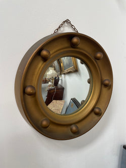 Elegant Compact Round French Convex Mirror | Antique & Vintage | Moonee Ponds Antiques | Australia Wide Delivery