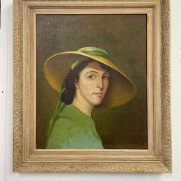 Australian Female Portrait on Canvas Framed