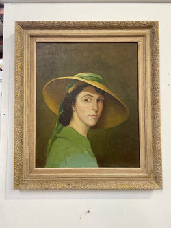 Australian Female Portrait on Canvas Framed | Antique & Vintage | Moonee Ponds Antiques | Australia Wide Delivery