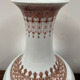 Large Chinese Iron Red and white Porcelain Vase