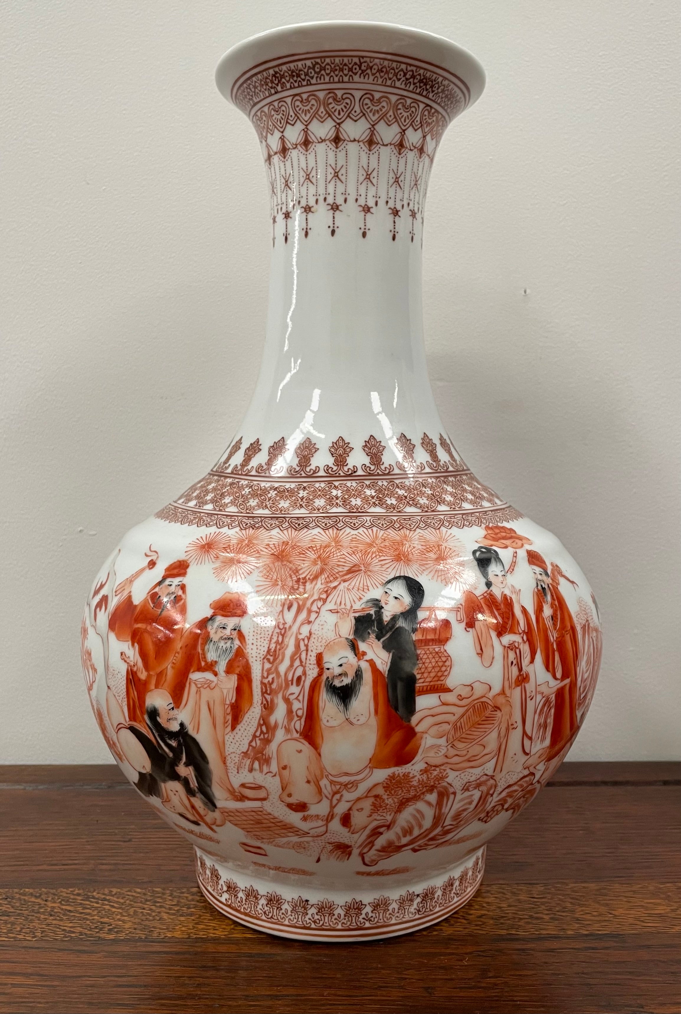Large Chinese Iron Red and white Porcelain Vase | Antique & Vintage | Moonee Ponds Antiques | Australia Wide
